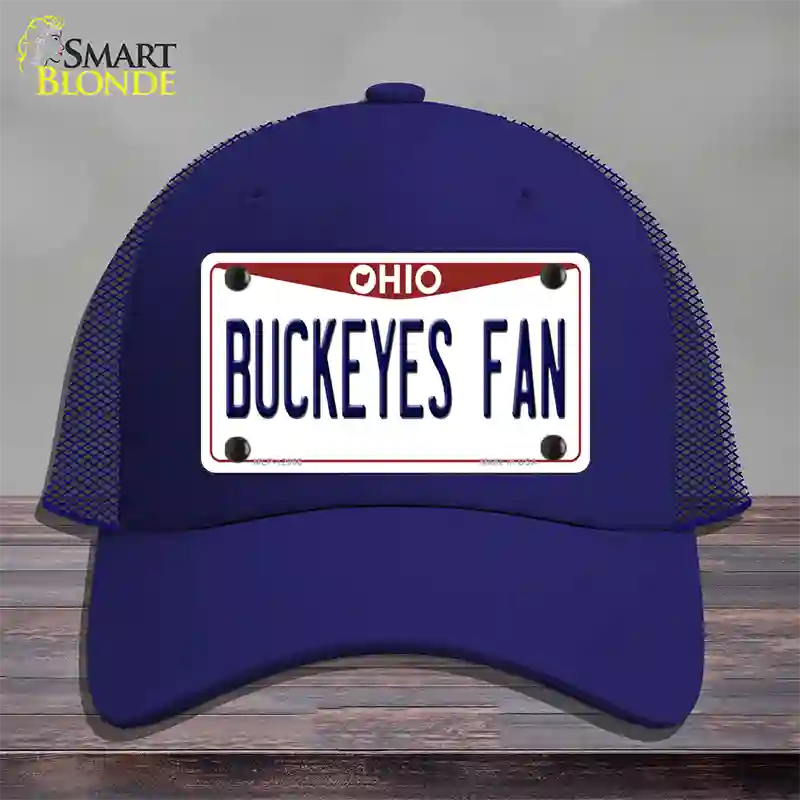 Buckeyes Fan Novelty License Plate Hat Mesh / Royal Blue