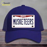 Musketeers Novelty License Plate Hat Mesh / Royal Blue