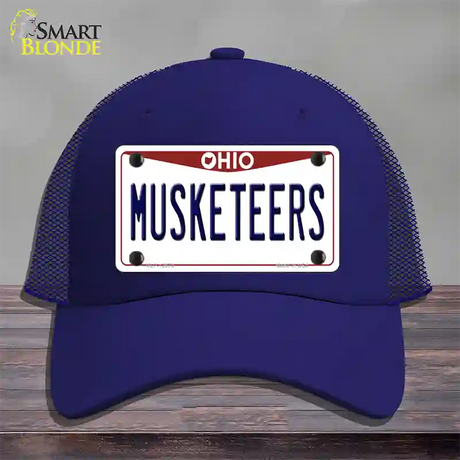 Musketeers Novelty License Plate Hat Mesh / Royal Blue