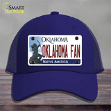 Oklahoma Fan Novelty License Plate Hat Mesh / Royal Blue