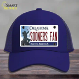 Sooners Fan Novelty License Plate Hat Mesh / Royal Blue