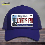 Cowboys Fan Novelty License Plate Hat Mesh / Royal Blue