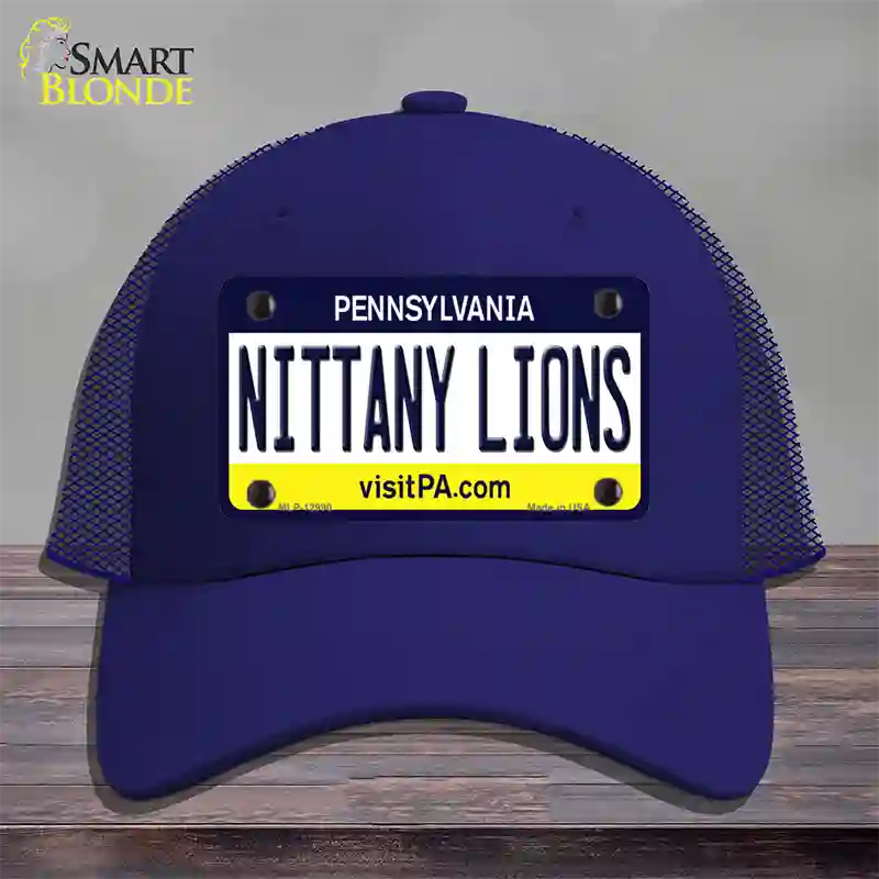 Nittany Lions Novelty License Plate Hat Mesh / Royal Blue