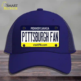 Pittsburgh Fan Novelty License Plate Hat Mesh / Royal Blue