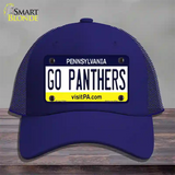 Go Panthers Novelty License Plate Hat Mesh / Royal Blue