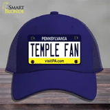 Temple Fan Novelty License Plate Hat Mesh / Royal Blue