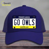 Go Owls Novelty License Plate Hat Mesh / Royal Blue