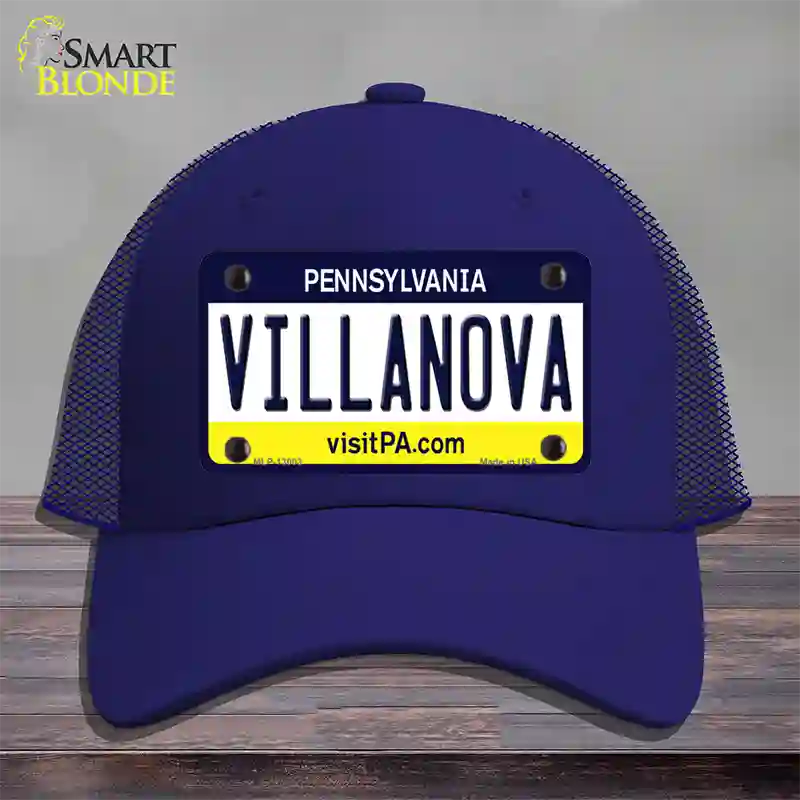 Villanova Novelty License Plate Hat Mesh / Royal Blue