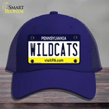 Wildcats Pennsylvania Novelty License Plate Hat Mesh / Royal Blue