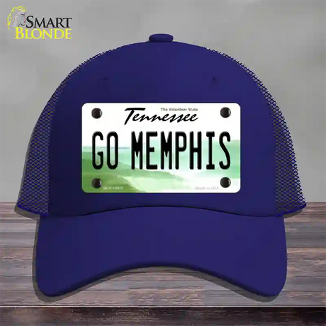 Go Memphis Novelty License Plate Hat Mesh / Royal Blue