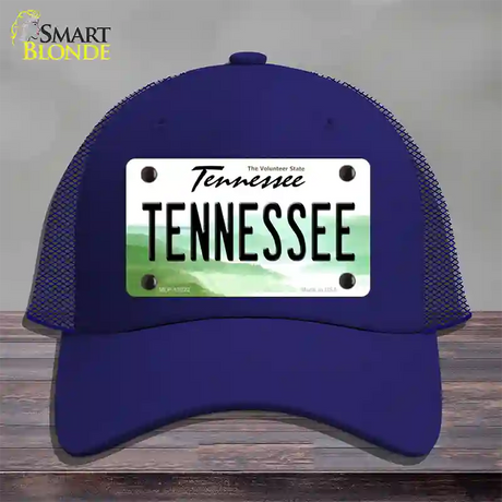 Tennessee Novelty License Plate Hat Mesh / Royal Blue