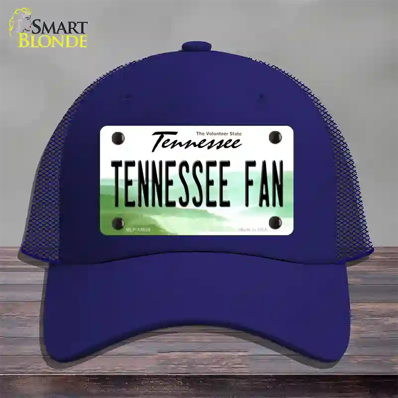 Tennessee Fan Novelty License Plate Hat Mesh / Royal Blue