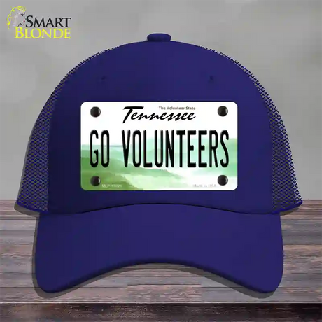 Go Volunteers Novelty License Plate Hat Mesh / Royal Blue