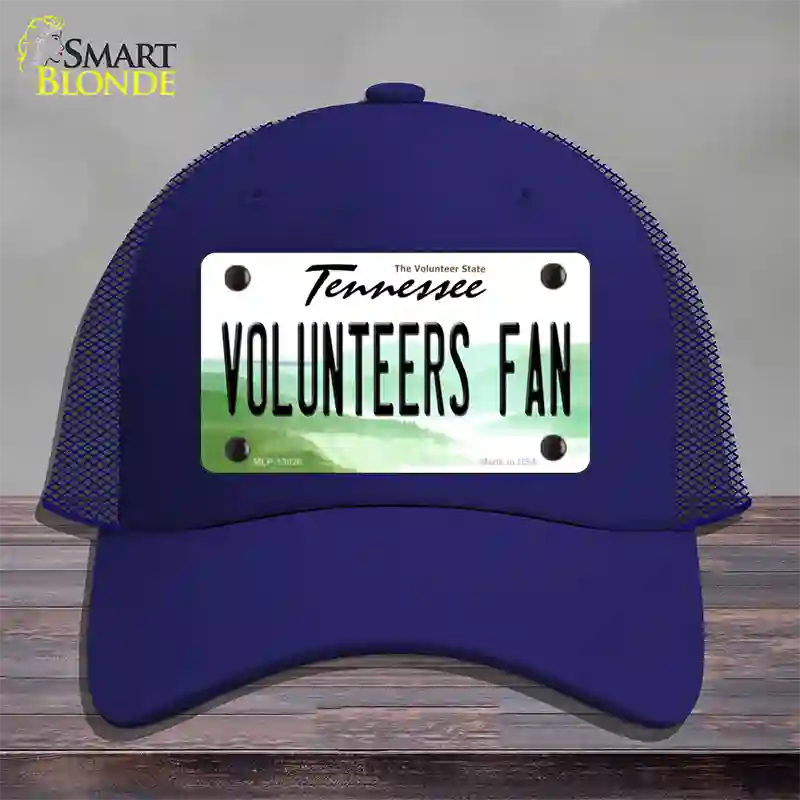 Volunteers Fan Novelty License Plate Hat Mesh / Royal Blue