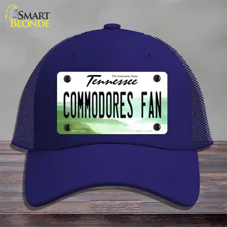 Commodores Fan Novelty License Plate Hat Mesh / Royal Blue