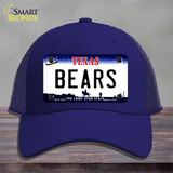 Bears Novelty License Plate Hat Mesh / Royal Blue