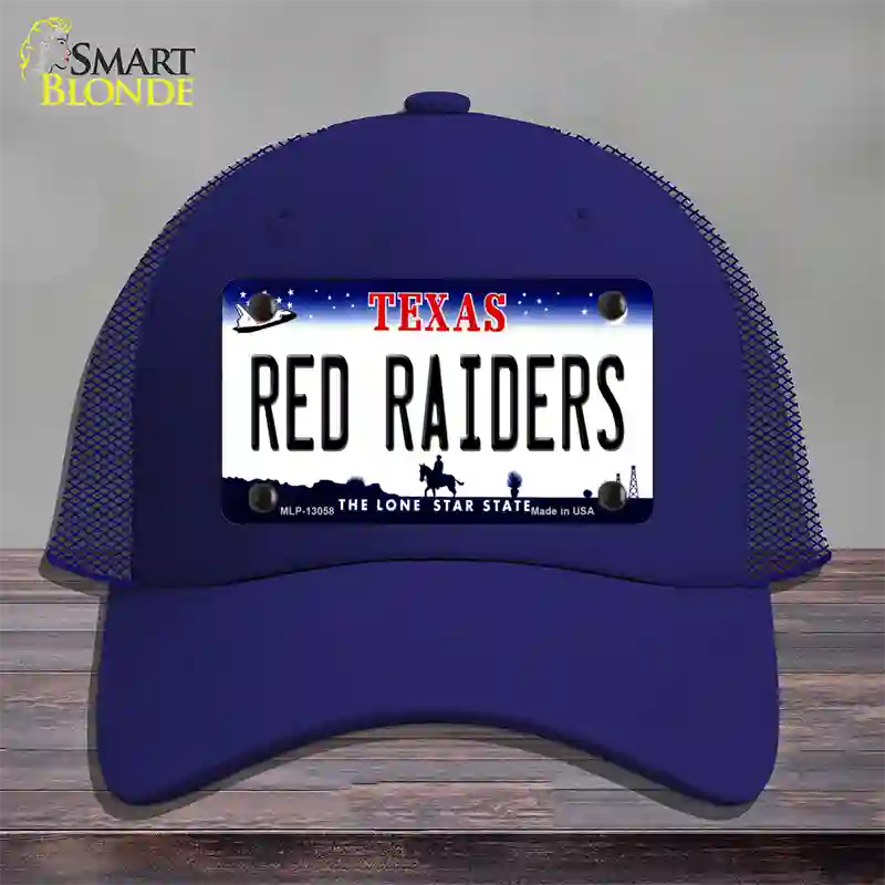 Red Raiders Novelty License Plate Hat Mesh / Royal Blue