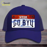 Go BYU Novelty License Plate Hat Mesh / Royal Blue