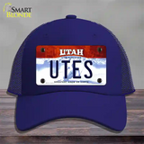 Utes Novelty License Plate Hat Mesh / Royal Blue