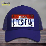 Utes Fan Novelty License Plate Hat Mesh / Royal Blue