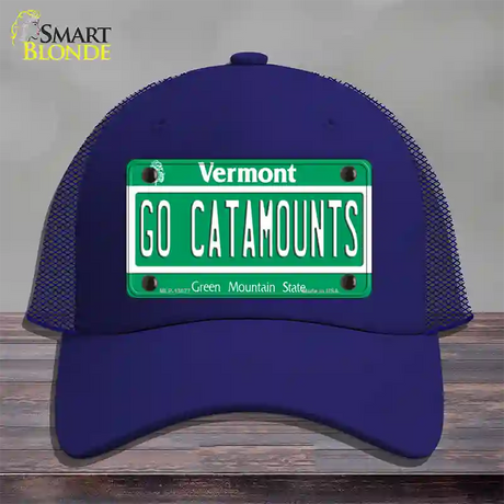 Go Catamounts Novelty License Plate Hat Mesh / Royal Blue