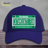 Catamounts Fan Novelty License Plate Hat Mesh / Royal Blue