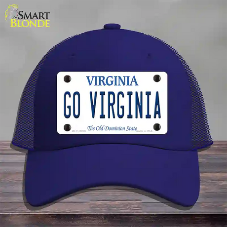 Go Virginia Novelty License Plate Hat Mesh / Royal Blue