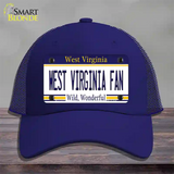 West Virginia Fan Novelty License Plate Hat Mesh / Royal Blue