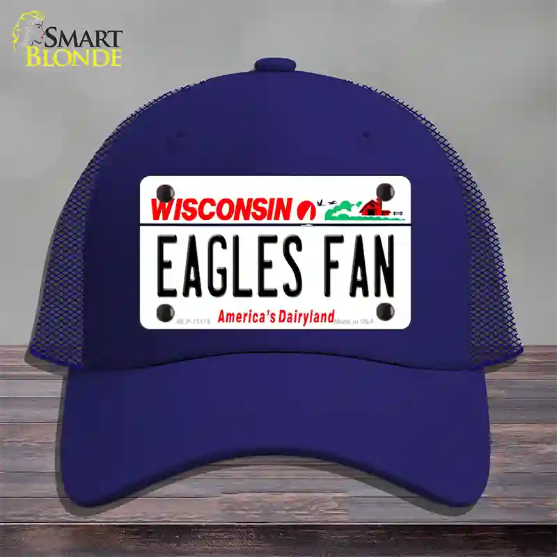 Eagles Fan Wisconsin Novelty License Plate Hat Mesh / Royal Blue