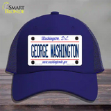 George Washington Novelty License Plate Hat Mesh / Royal Blue