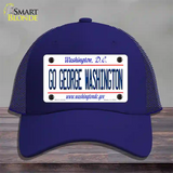 Go George Washington Novelty License Plate Hat Mesh / Royal Blue