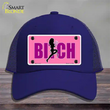 She-Devil Bitch Novelty License Plate Hat Mesh / Royal Blue