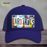 Cardinals Strip Art Novelty License Plate Hat Tag Mesh / Royal Blue