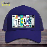 Texans Strip Art Novelty License Plate Hat Tag Mesh / Royal Blue