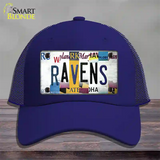 Ravens Strip Art Novelty License Plate Hat Tag Mesh / Royal Blue