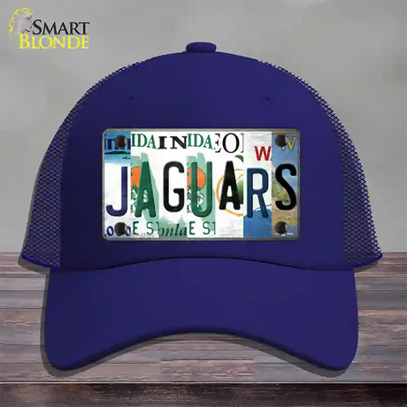 Jaguars Strip Art Novelty License Plate Hat Tag Mesh / Royal Blue