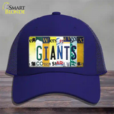 Giants Strip Art Novelty License Plate Hat Tag Mesh / Royal Blue