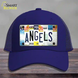 Angels Strip Art Novelty License Plate Hat Tag Mesh / Royal Blue