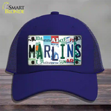 Marlins Strip Art Novelty License Plate Hat Tag Mesh / Royal Blue