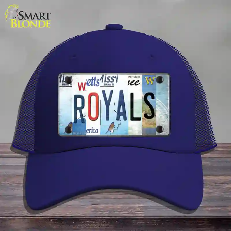 Royals Strip Art Novelty License Plate Hat Tag Mesh / Royal Blue