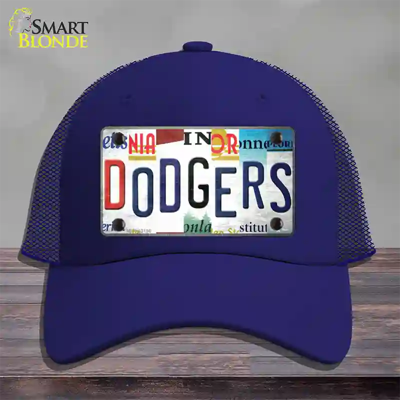 Dodgers Strip Art Novelty License Plate Hat Tag Mesh / Royal Blue