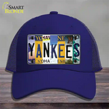 Yankees Strip Art Novelty License Plate Hat Tag Mesh / Royal Blue