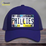 Phillies Strip Art Novelty License Plate Hat Tag Mesh / Royal Blue