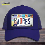 Padres Strip Art Novelty License Plate Hat Tag Mesh / Royal Blue