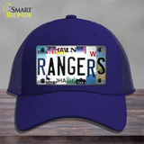 Rangers Strip Art Novelty License Plate Hat Tag Mesh / Royal Blue