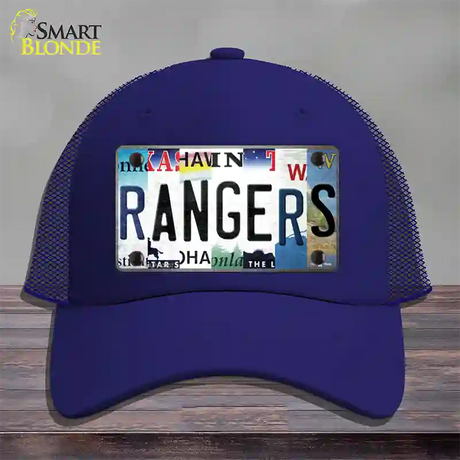 Rangers Strip Art Novelty License Plate Hat Tag Mesh / Royal Blue