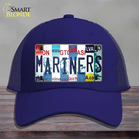 Mariners Strip Art Novelty License Plate Hat Tag Mesh / Royal Blue