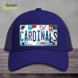 Cardinals Baseball Strip Art Novelty License Plate Hat Tag Mesh / Royal Blue