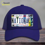 Nationals Strip Art Novelty License Plate Hat Tag Mesh / Royal Blue