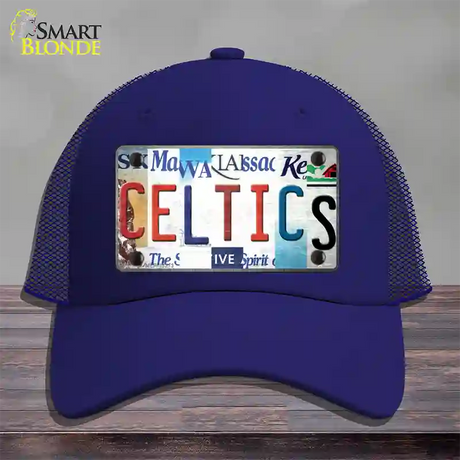 Celtics Strip Art Novelty License Plate Hat Tag Mesh / Royal Blue